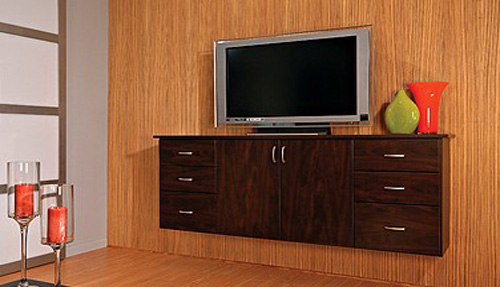 Home Entertainment Wall Drawers and Shelves Organizer Storage